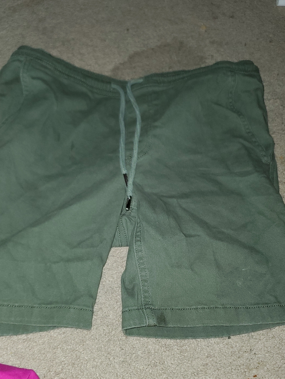 refuge Olive Green Athletic Drawstring Shorts